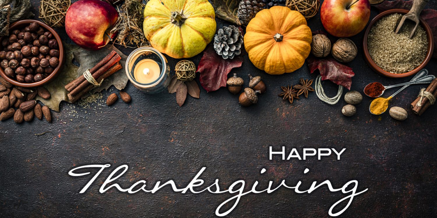 Autumn or Thanksgiving decoration greeting card